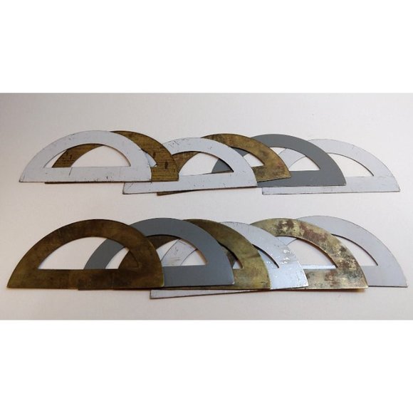 Metal Protractors Set of 12 Classroom Set Math Teaching - Picture 2 of 2